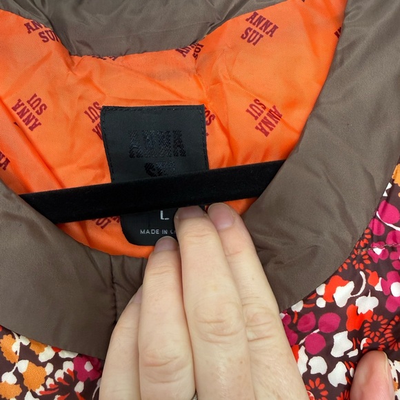 Anna Sui Anthropologie Pop-Pourri Posies Floral Puffer Coat Large - Picture 6 of 12